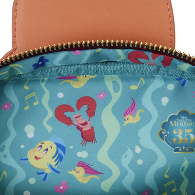 Sac Crossbuddies Loungefly - Sebastian / Petite Sirène 35 Anniv