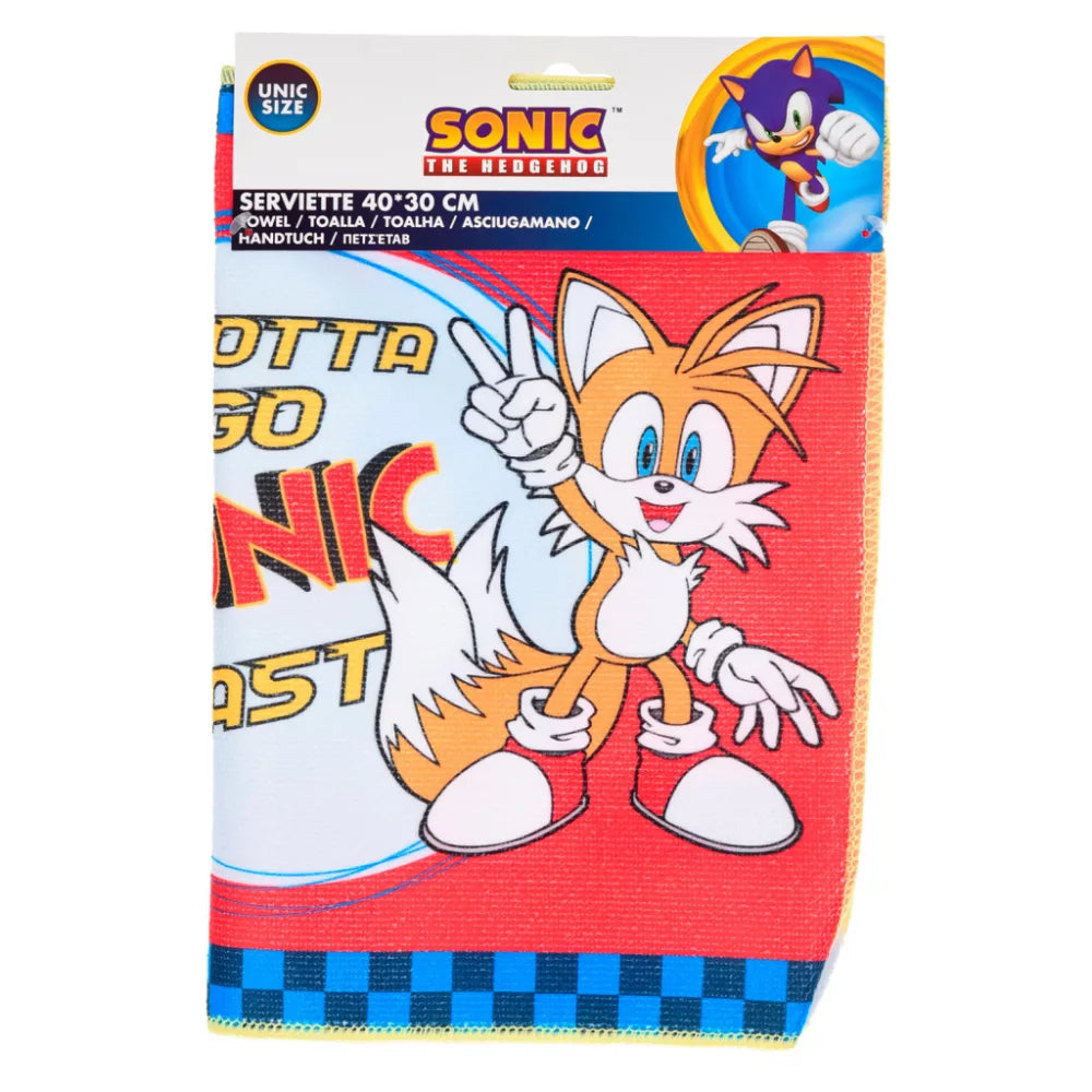 Serviette de toilette Sonic the Hedgehog Gotta Go, serviette de toilette, serviette 40x30 cm