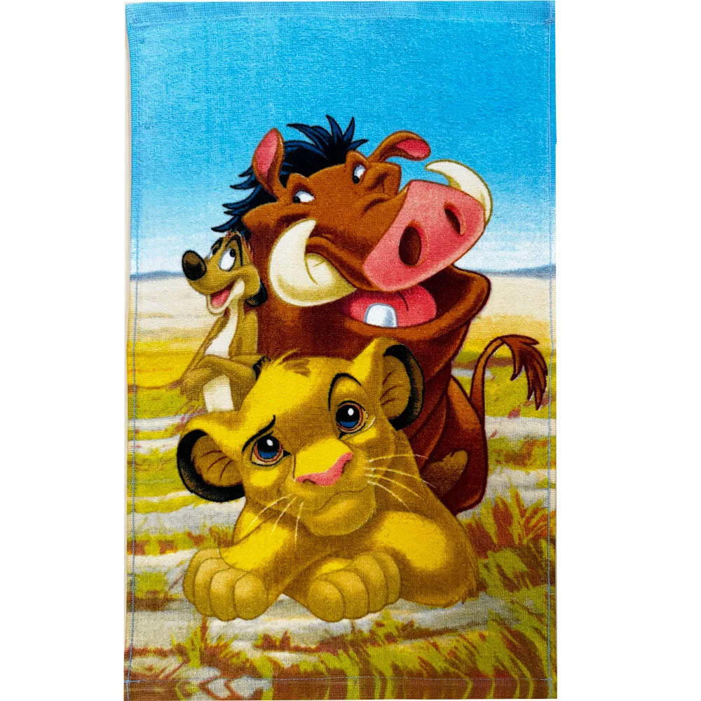 Serviette de toilette, serviette de visage, serviette 30x50 cm Disney Le Roi Lion Pride Lands Trio