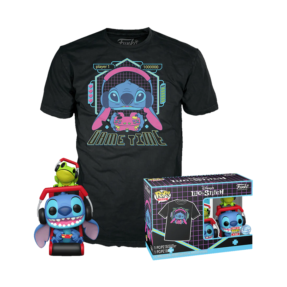 LILO STITCH - POP N° XXX - Gmr Stitch avec grenouille + T-shirt (L)