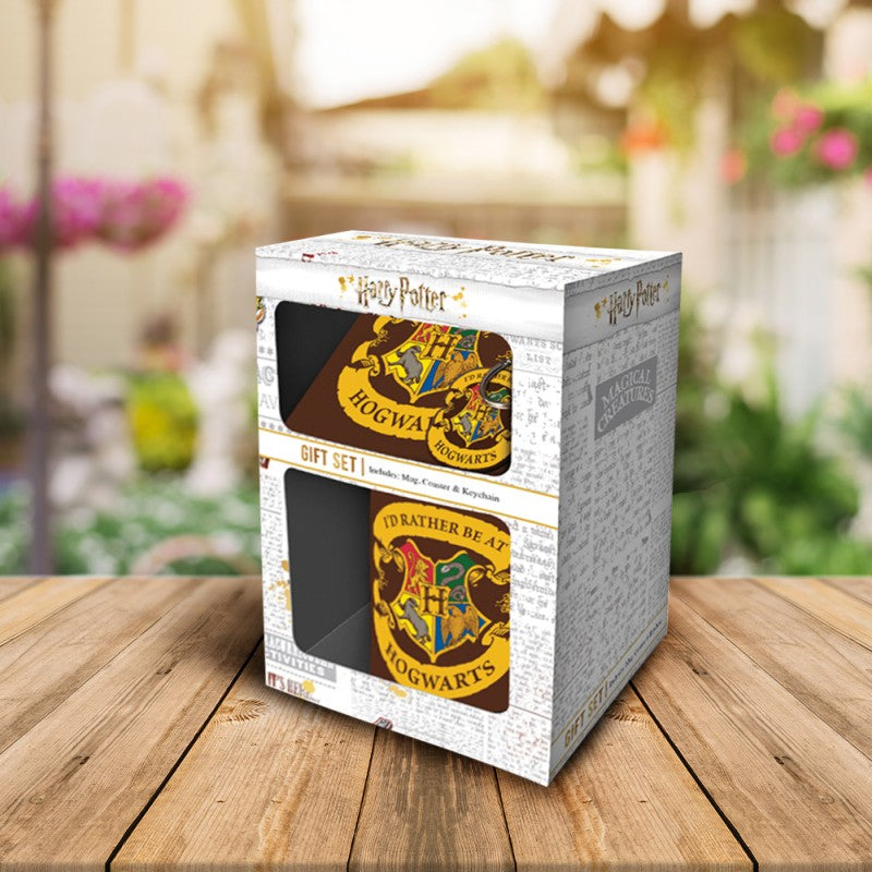 Coffret Harry Potter / Poudlard - Mug, Sous-Verre et Porte-Clés