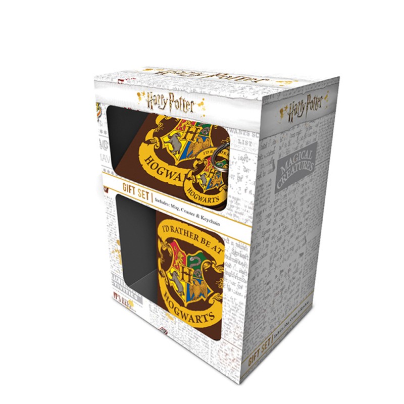 Coffret Harry Potter / Poudlard - Mug, Sous-Verre et Porte-Clés