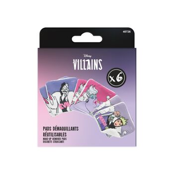 Disques démaquillants et réutilisables x6 Disney / Les Villains