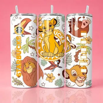 Gourde / Thermos Isotherme - Simba / Flowers - Le Roi Lion - Disney  - 590 ml