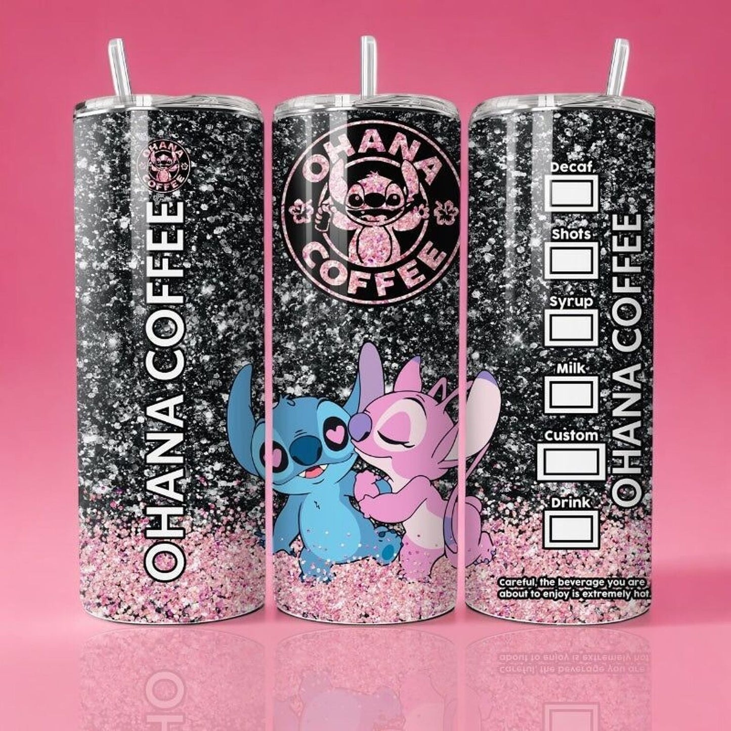 Thermos - Stitch Ohana coffee black Starbucks 590ml