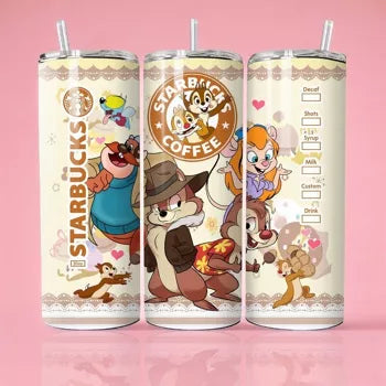 Gourde / Thermos Isotherme  - Tic & Tac Starbucks  - Disney  - 590 ml