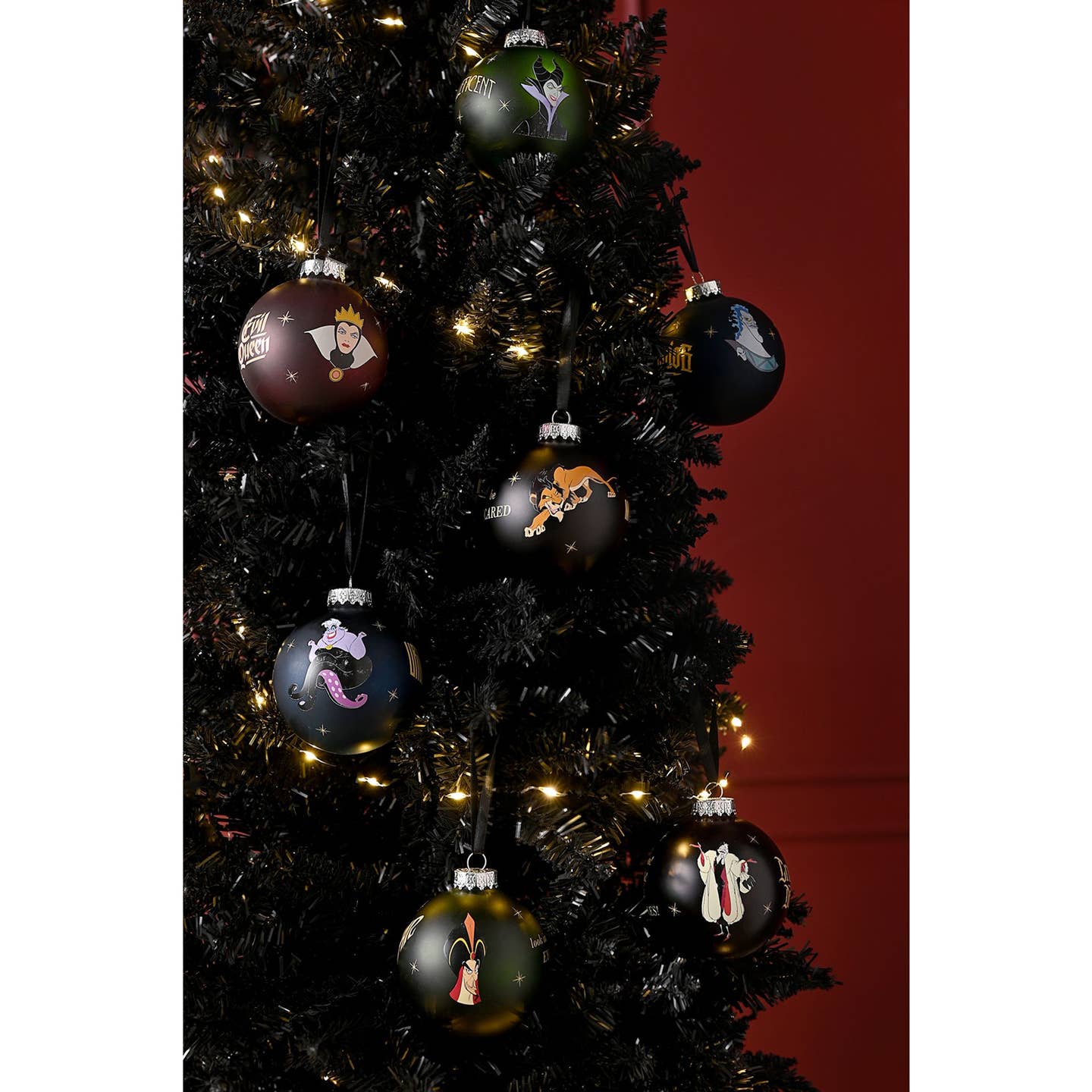 Lot de 7 boules de Noël Disney - Villains