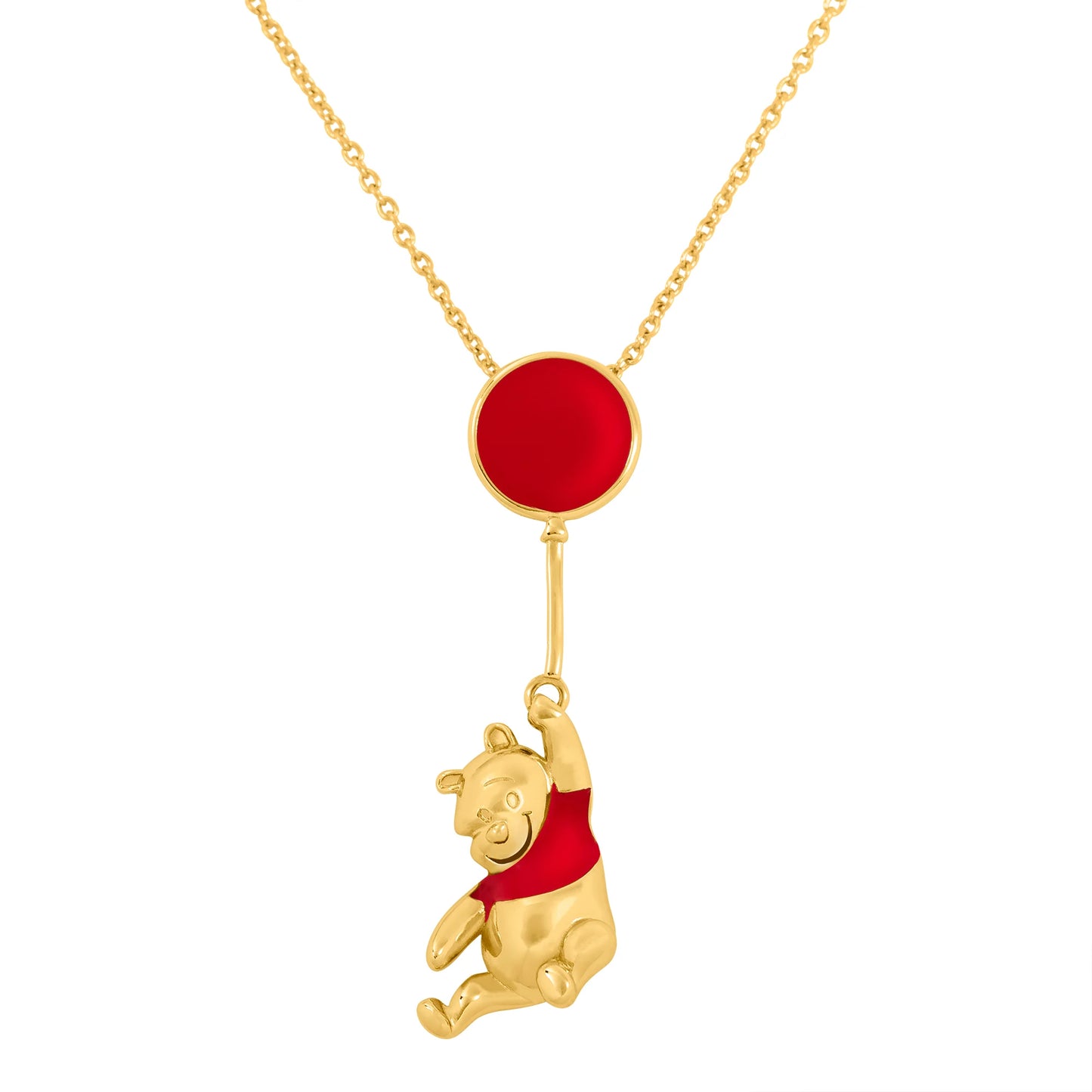 Collier en Laiton Plaqué - Ballon - Winnie L'ourson