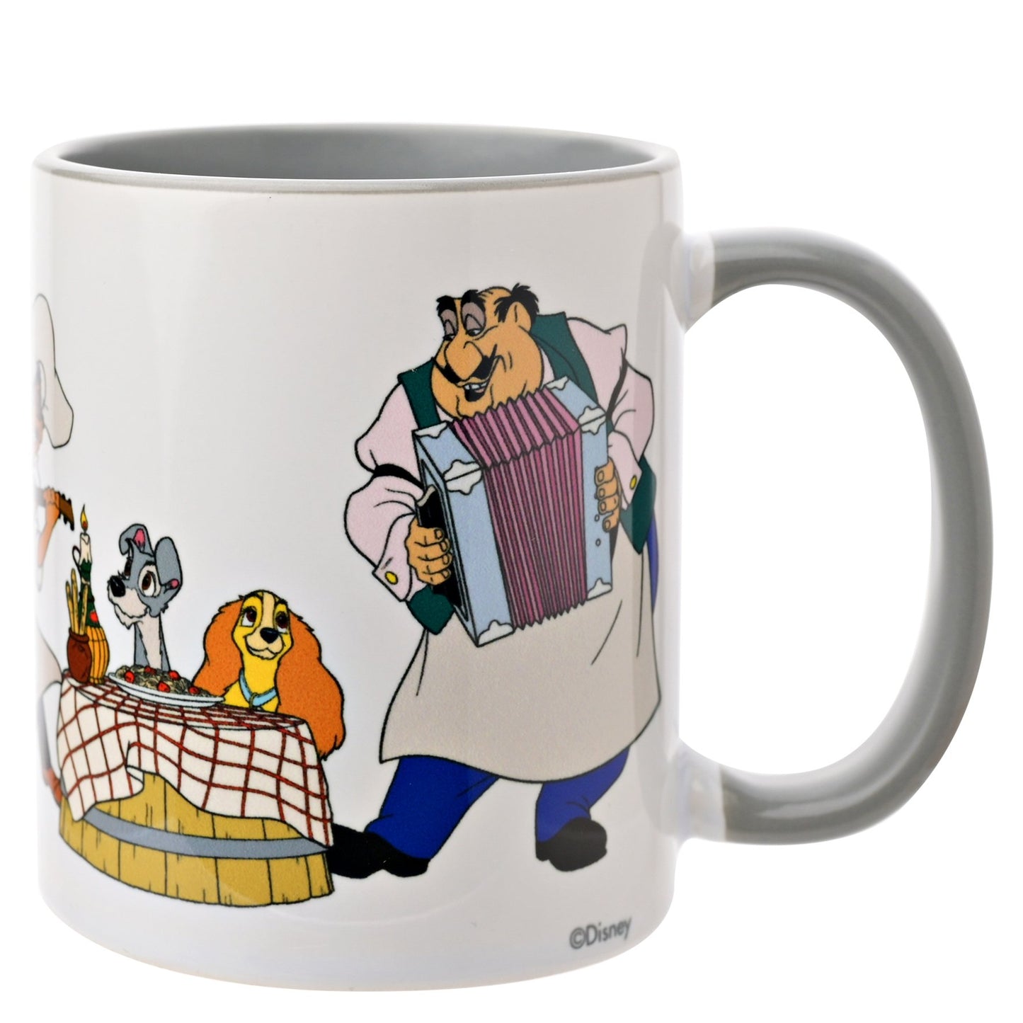 Mug Interieur Coloré - 325ml - La Belle & Le Clochard / Disney
