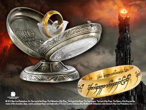 LORD OF THE RINGS - Anneau Unique - Acier doré