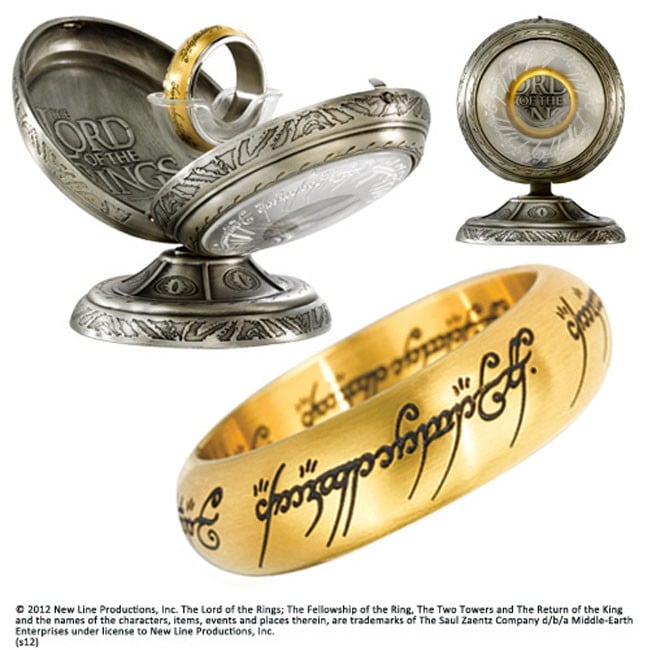 LORD OF THE RINGS - Anneau Unique - Acier doré