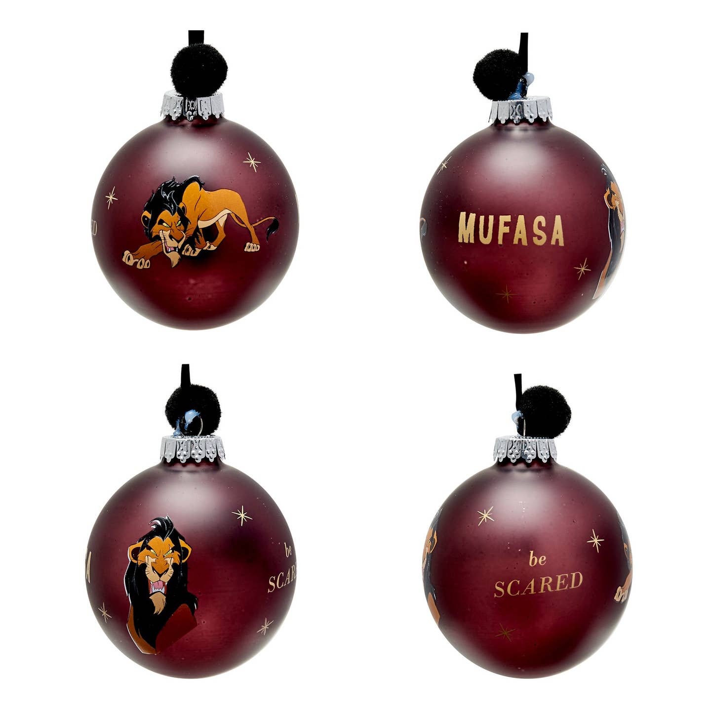 Lot de 7 boules de Noël Disney - Villains