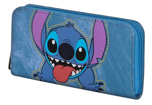 STITCH - Denim - Portefeuille - '19x10x2cm'