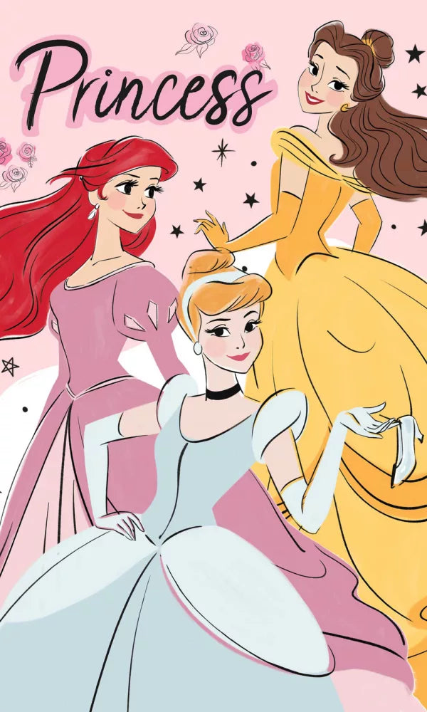 Serviette de toilette élégante Princesse Disney, serviette de toilette 30x50cm