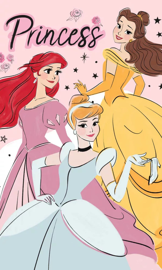 Serviette de toilette élégante Princesse Disney, serviette de toilette 30x50cm