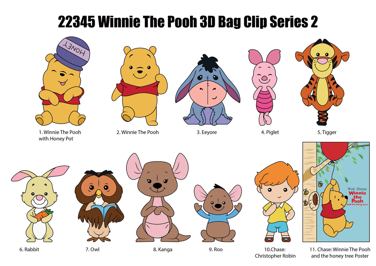 WINNIE L'OURSON - Series 2 - 3D Foam Bag Clip
