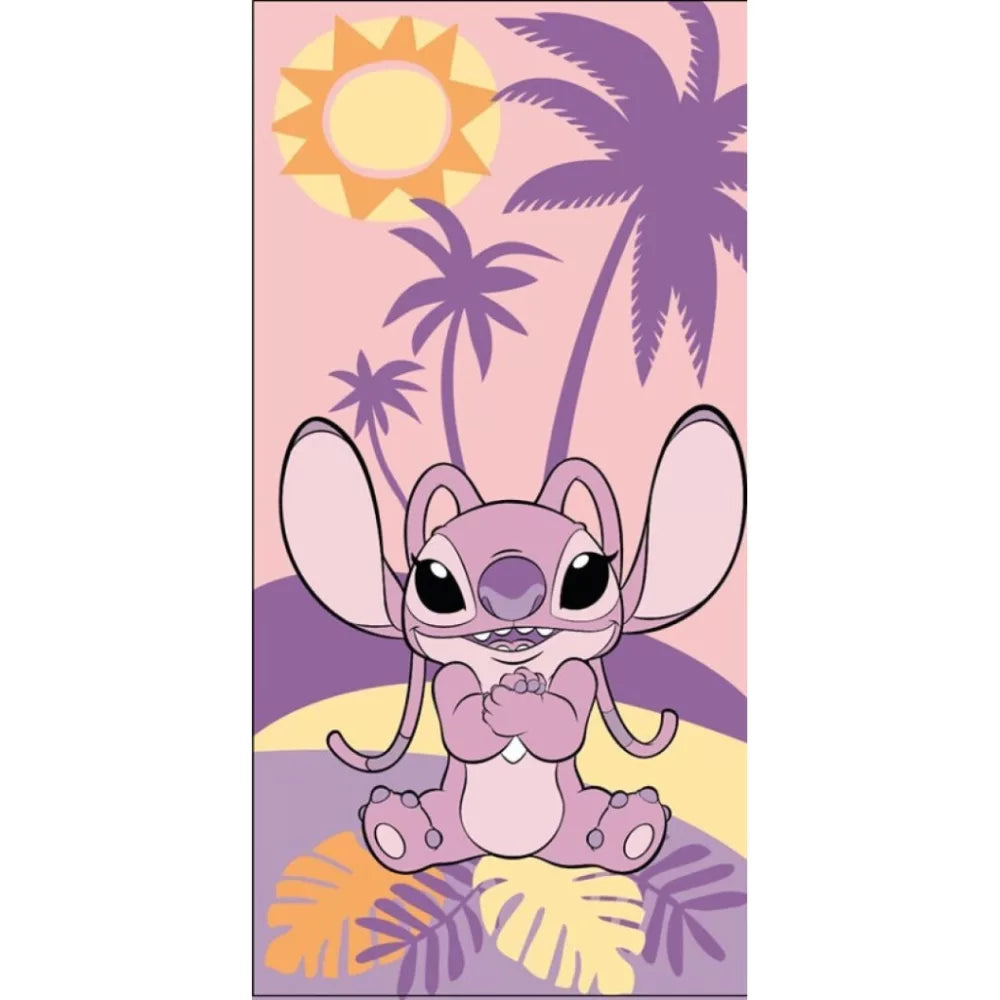 Serviette de bain Disney Lilo et Stitch Paradise, serviette de plage 70x140cm (séchage rapide)