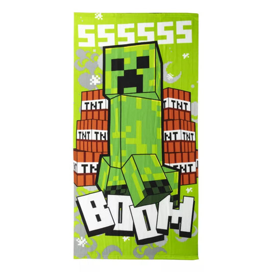 Serviette de bain et de plage Minecraft Boom 70 x 140 cm