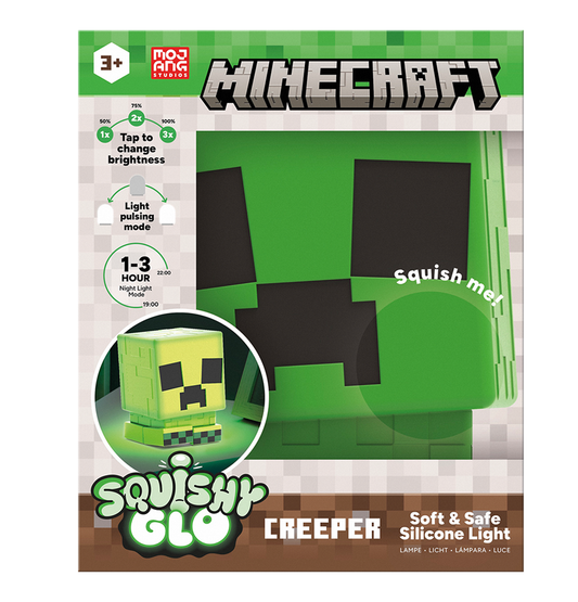 MINECRAFT - Creeper - Lampe en Silicone Rechargeable 15cm