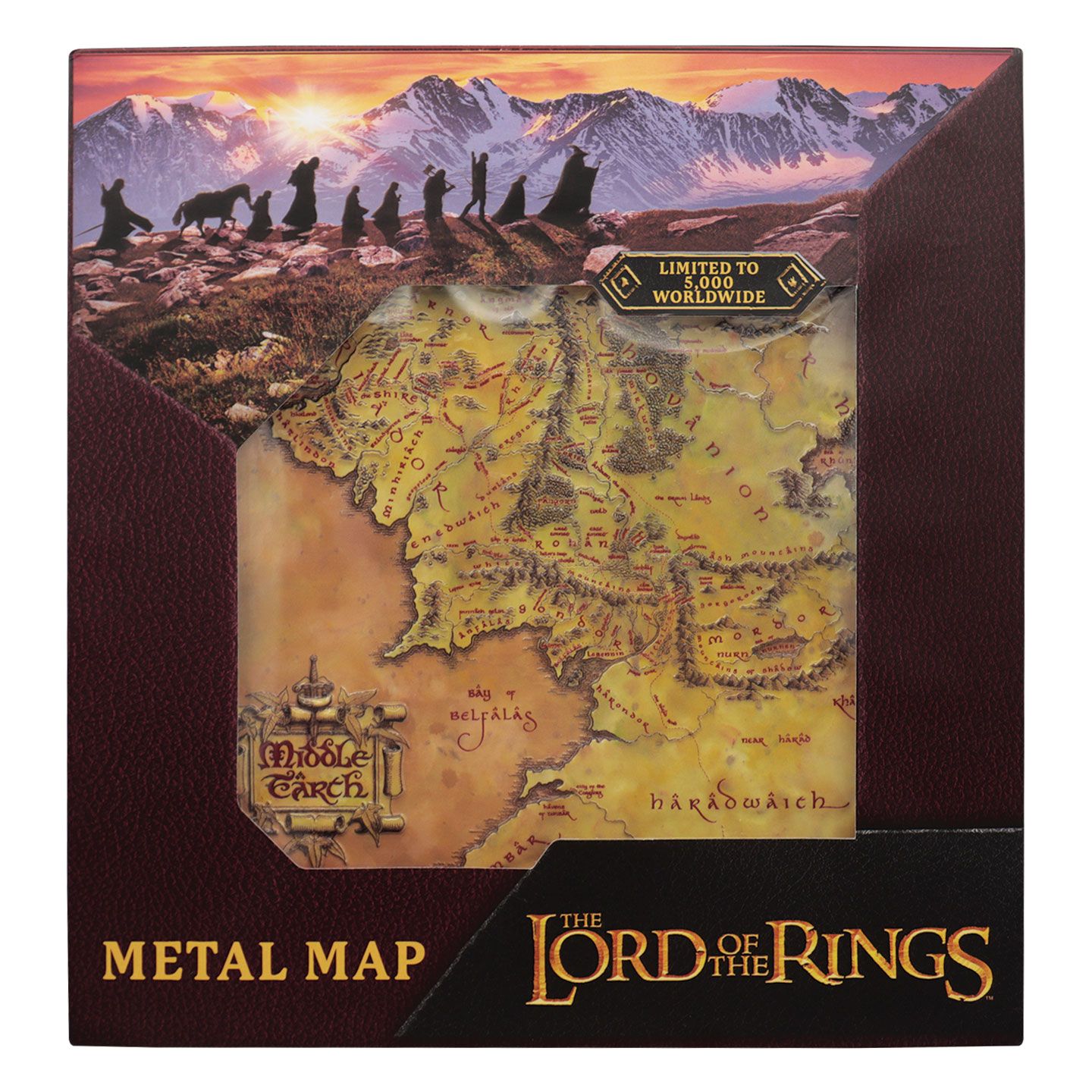 LE SEIGNEUR DES ANNEAUX - Carte en métal Edition Limitée