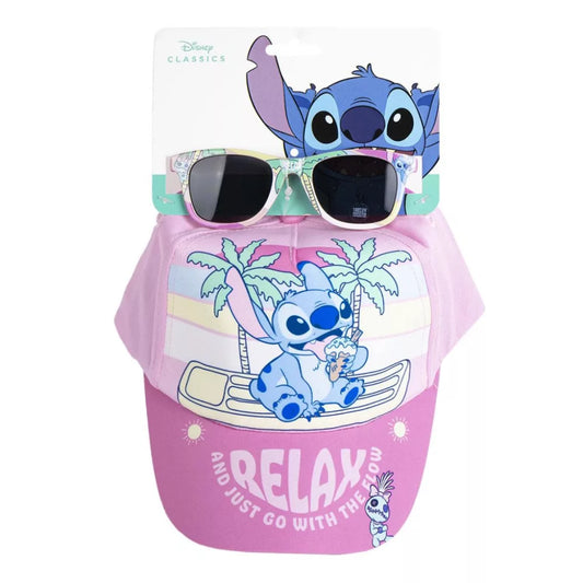 Ensemble de lunettes de soleil et casquette de baseball Disney Lilo et Stitch Relax