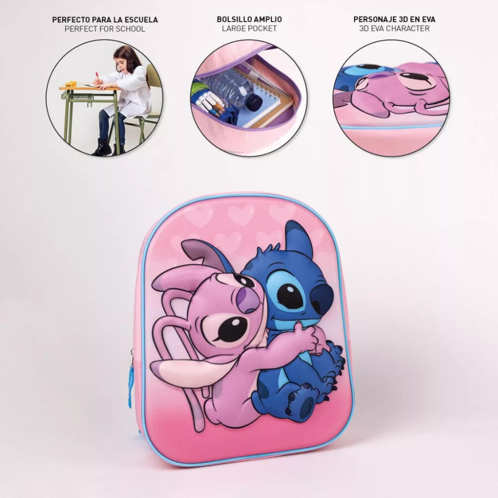 Sac à dos Disney Lilo et Stitch 3D, sac de 31 cm