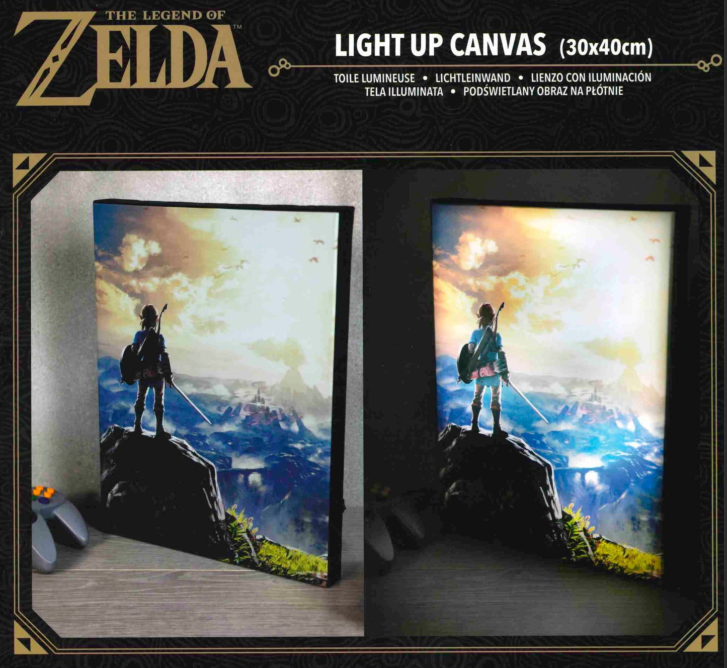 LEGEND OF ZELDA - Into The Wilds - Canvas Lumineux 40X30 Cm