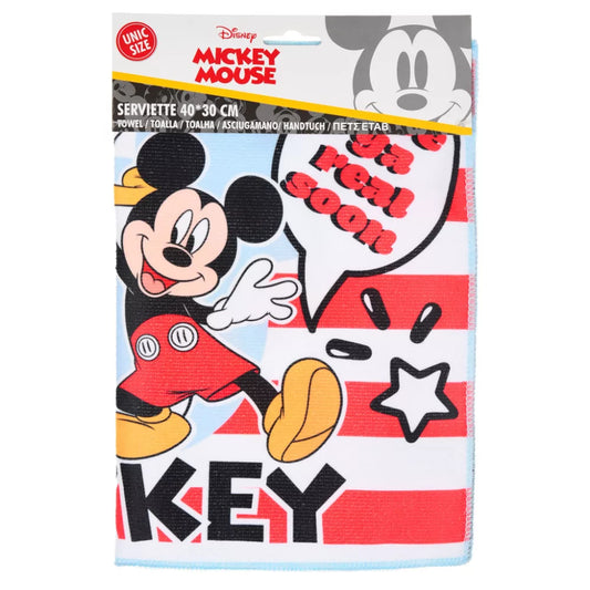 Serviette de toilette Disney Mickey Oh Boy, serviette de toilette 40x30 cm