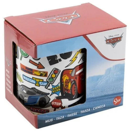 Mug en porcelaine Disney Cars Stickers 325 ml dans un coffret cadeau
