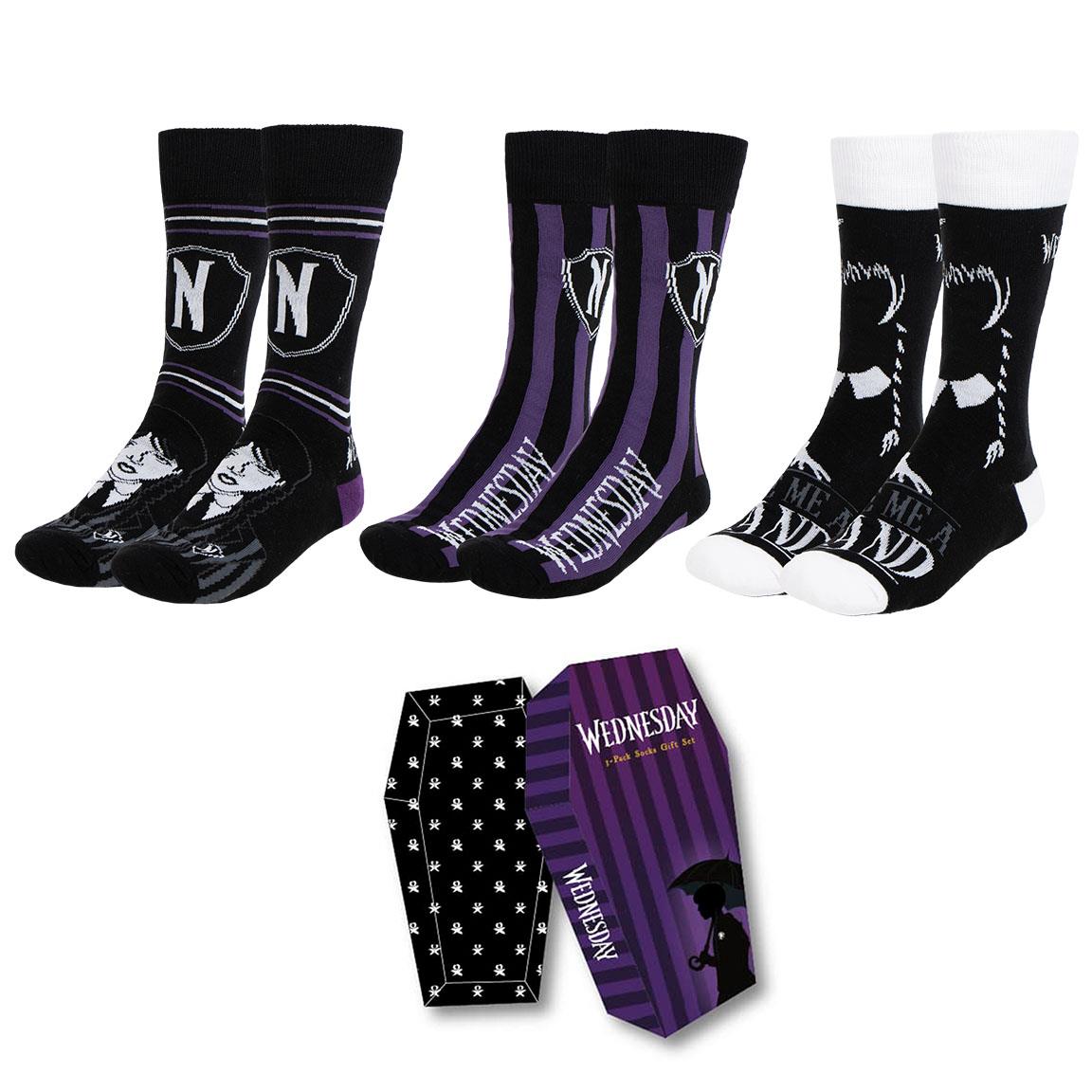 MERCREDI - Pack de 3 Paires de Chaussettes (Taille 36-43)