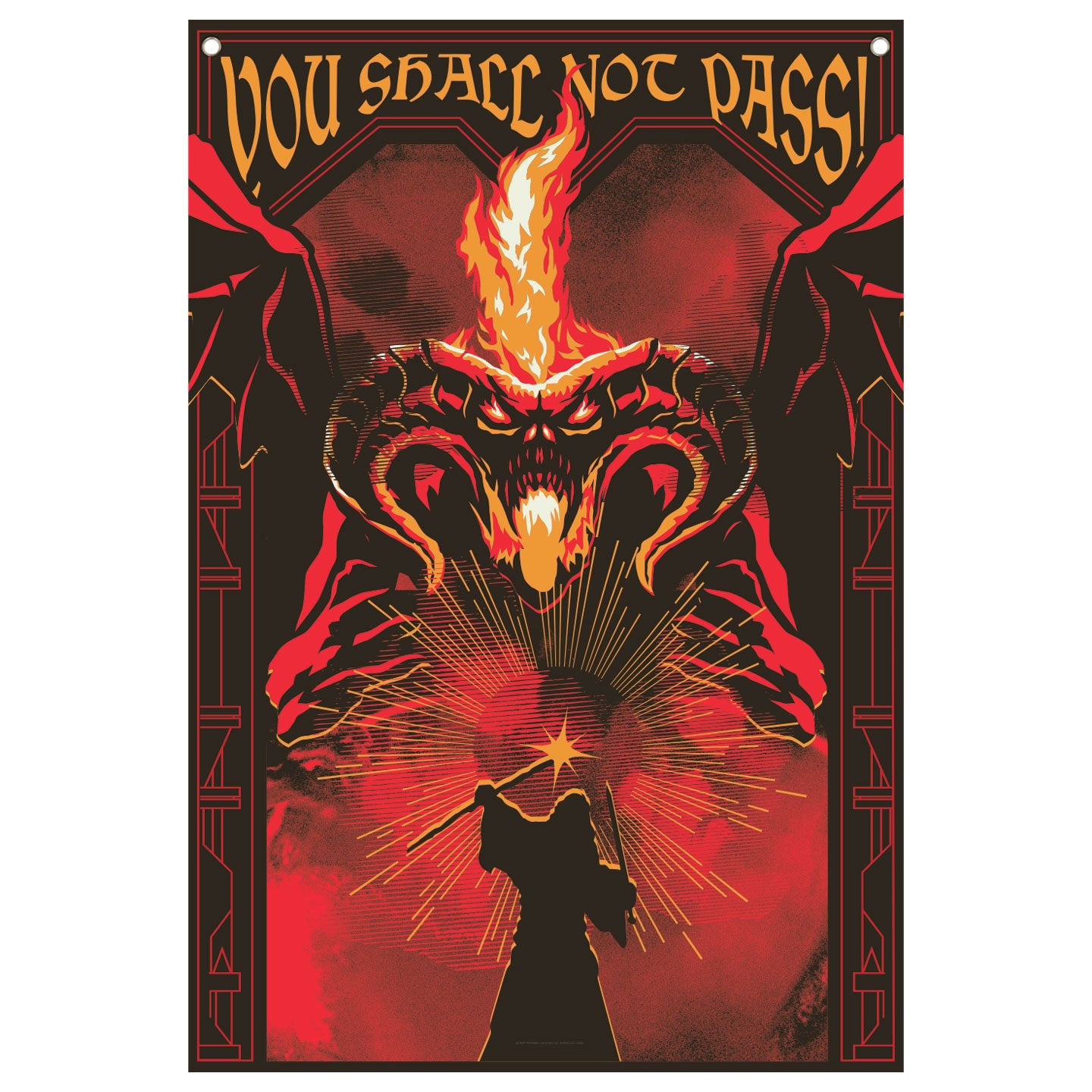 LE SEIGNEUR DES ANNEAUX - Balrog - Banner Murale '125 x 85 cm'