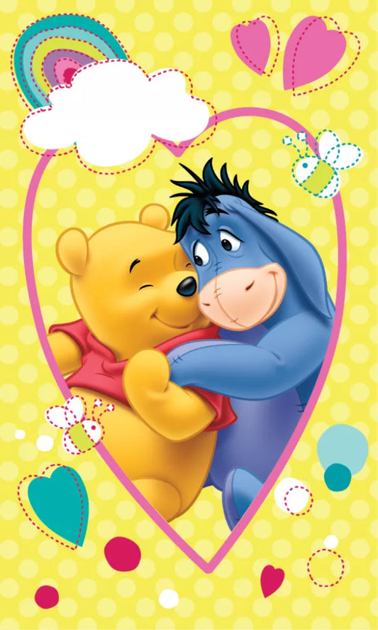 Serviette de toilette Disney Winnie l'ourson Smile, serviette de toilette 30x50cm