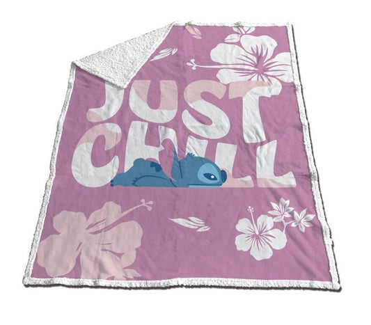 LILO & STITCH - Just Chill - Couverture Sherpa 130x170cm