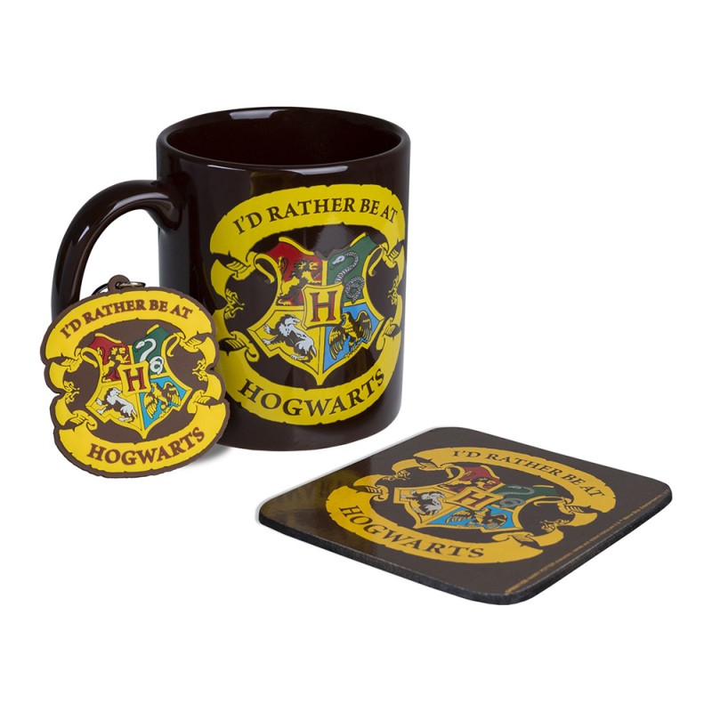 Coffret Harry Potter / Poudlard - Mug, Sous-Verre et Porte-Clés