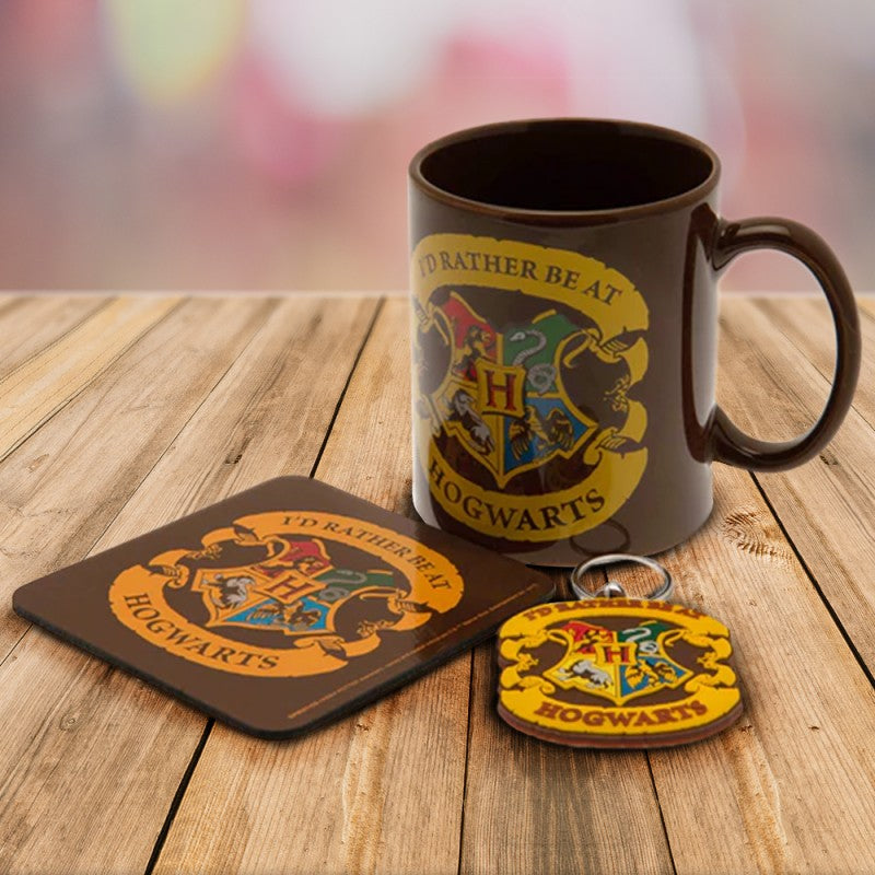 Coffret Harry Potter / Poudlard - Mug, Sous-Verre et Porte-Clés